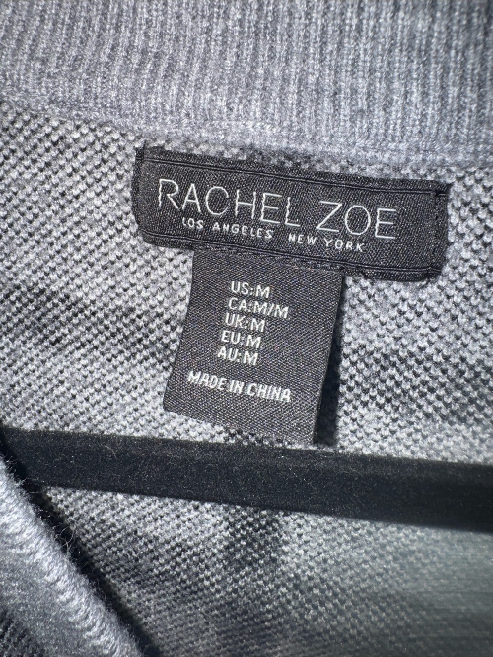 Rachel Zoe Plaid Button Front Cardigan in Gray & White Size Medium - Picture 3 of 4